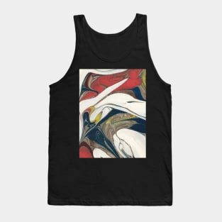 "I'm very bendy" Modern Abstract Fluid Painting Tank Top